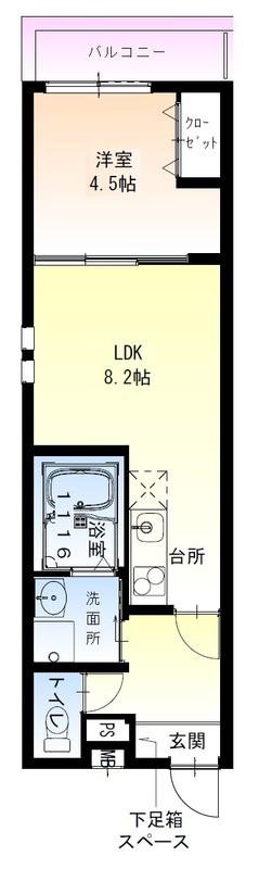 フジパレス高石I番館(1LDK/1階)の間取り写真
