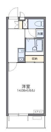 レオネクスト苅藻(1K/4階)の間取り写真
