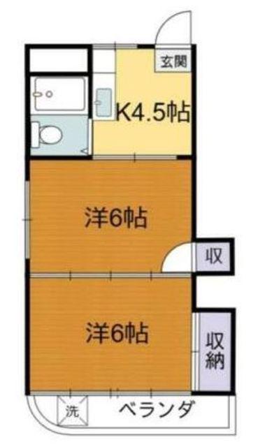 小菅マンション(2K/2階)の間取り写真