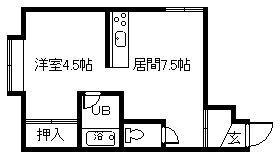 サンマルコ(1DK/1階)の間取り写真
