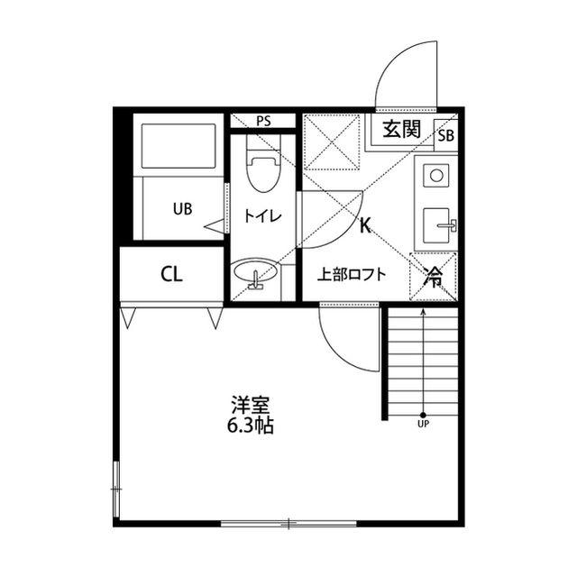 グリーンパーク(1K/1階)の間取り写真