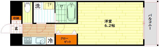 S-RESIDENCE城東SEVER(1K/3階)の間取り写真