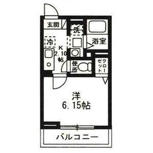 ヴェルデ塩焼(1K/2階)の間取り写真