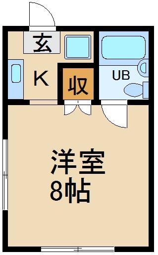 和光ハイツ(1K/3階)の間取り写真