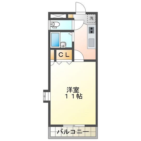 SOPHIA江戸橋(1K/3階)の間取り写真