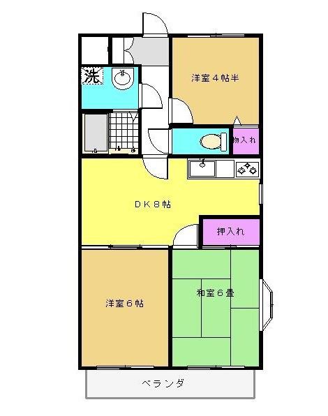 グランステイタス(3DK/1階)の間取り写真
