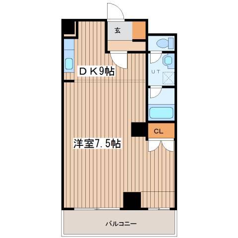 琴似1・6マンション(1DK/8階)の間取り写真