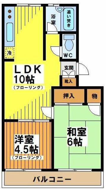 ブラウンハイツ(2LDK/1階)の間取り写真