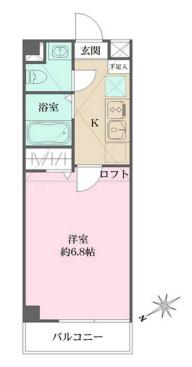 AZUメゾン西荻窪(1K/3階)の間取り写真