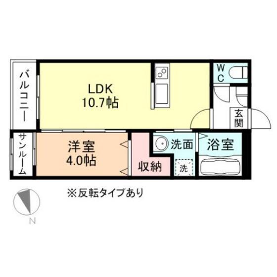 ドリーム13(1LDK/1階)の間取り写真