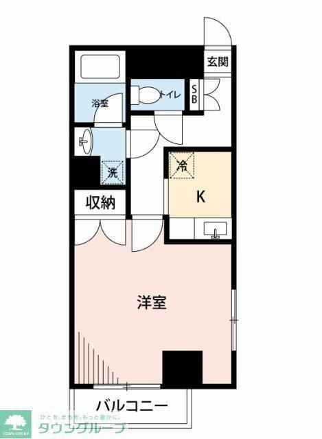 グラッドヒルズ明大前(1K/4階)の間取り写真