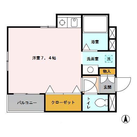 ハイ・ソアラ(ワンルーム/3階)の間取り写真