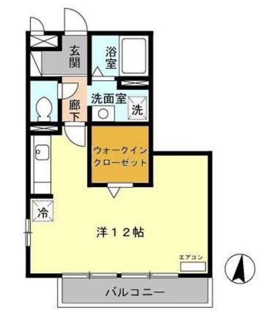 パピリオ(ワンルーム/3階)の間取り写真