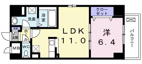 グラン プラス(1LDK/2階)の間取り写真