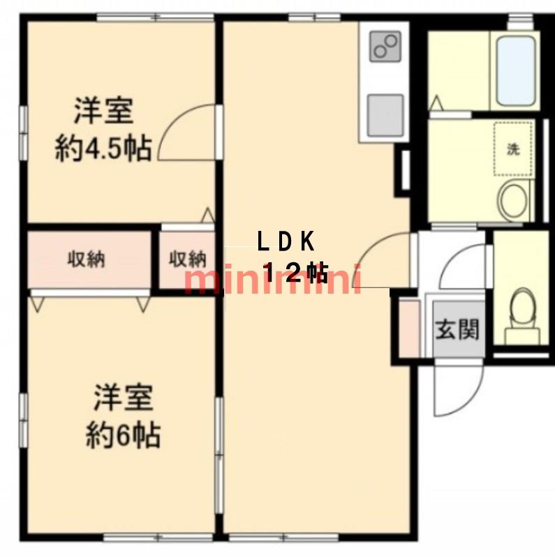 レトアアンシャンテ(2LDK/1階)の間取り写真