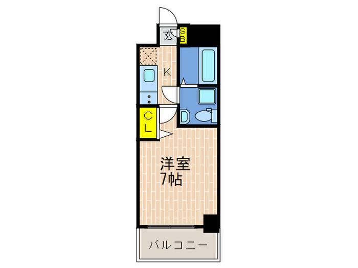 セレニテ神戸西クレア(1K/5階)の間取り写真