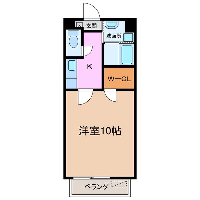 ESPERANZA(1K/2階)の間取り写真