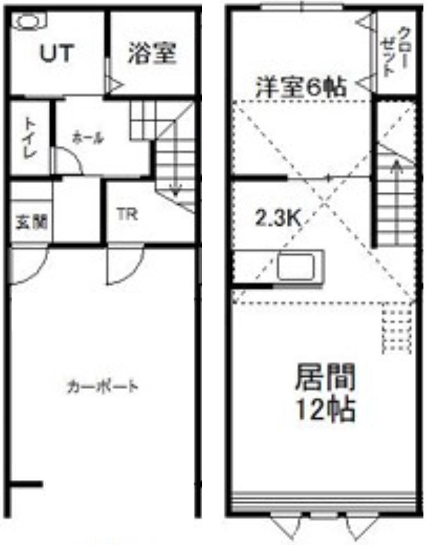 グロワール(1LDK/1階)の間取り写真
