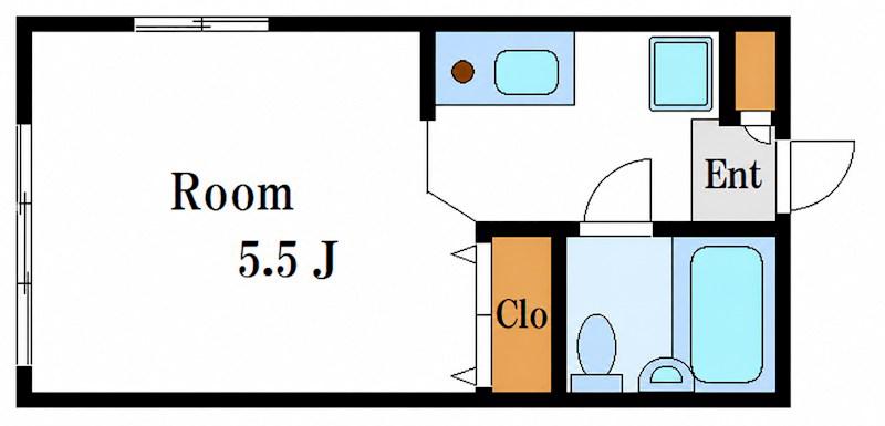 KIBA CUBE HAUS(ワンルーム/3階)の間取り写真