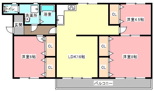 NA-SA曳馬(3LDK/1階)の間取り写真