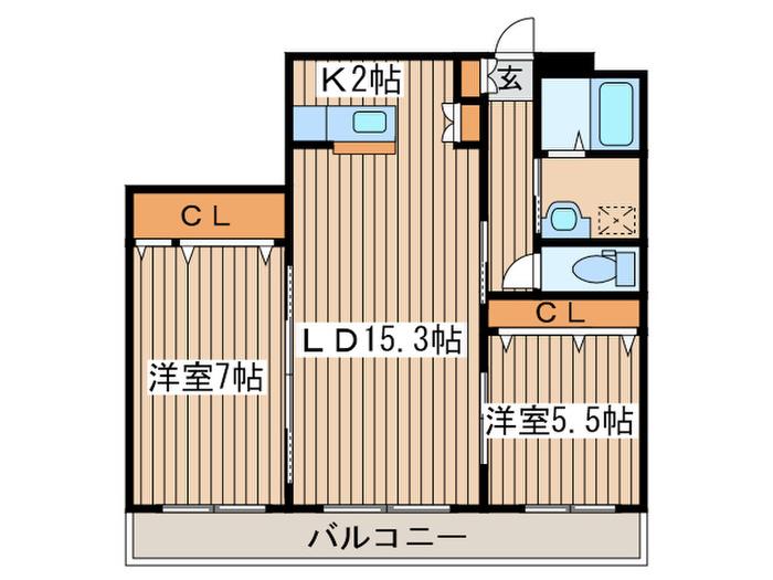 PRECIOUS COURT ANNEX(2LDK/1階)の間取り写真