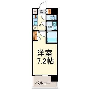 UURコート名古屋名駅(1K/9階)の間取り写真