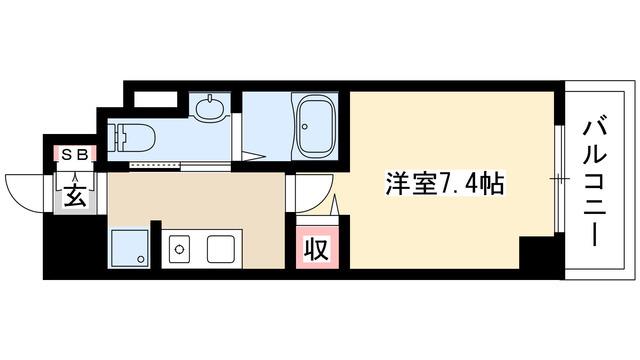 パークアクシス丸の内(1K/12階)の間取り写真
