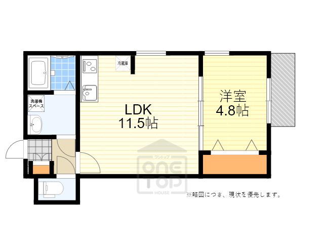 ソフィアウエスト(1LDK/1階)の間取り写真