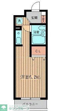 秋本ビルディング(ワンルーム/2階)の間取り写真