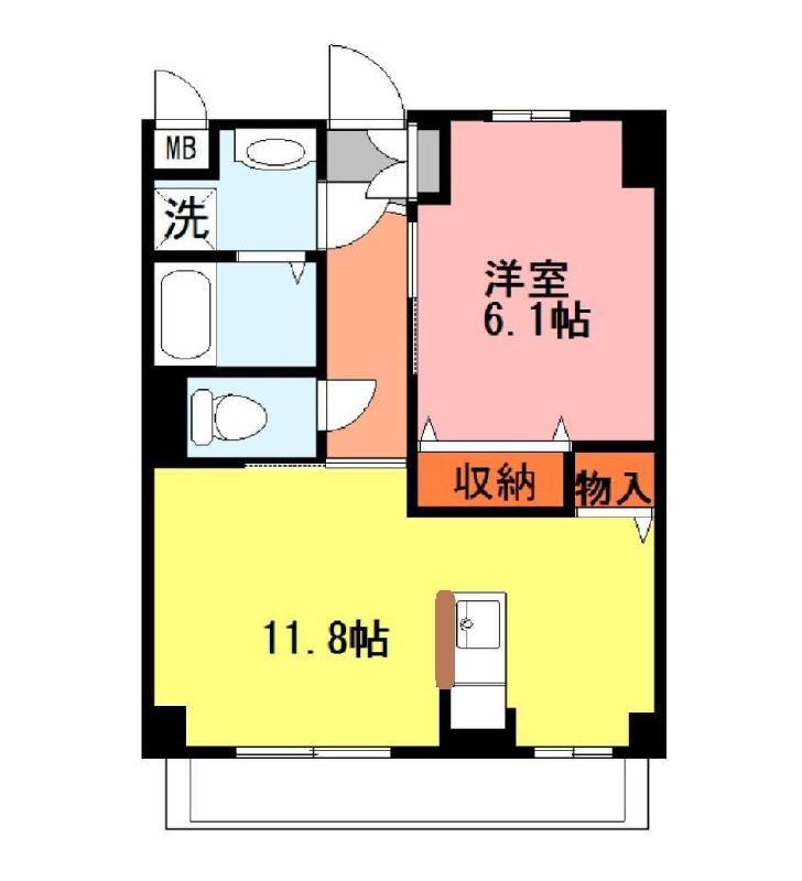 グランディア(1LDK/5階)の間取り写真