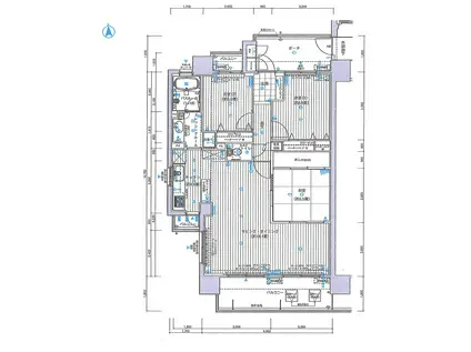 サーパス新島町(3LDK/9階)の間取り写真