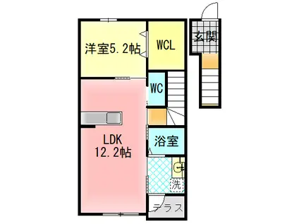 アニーフォレストI(1LDK/2階)の間取り写真