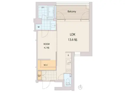 エスセナーリオ麻布十番(1LDK/7階)の間取り写真