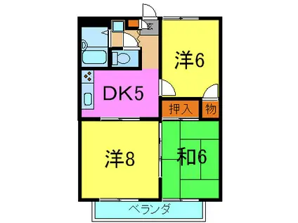 サンワード別府(3DK/3階)の間取り写真