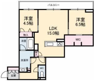 ボヌール櫻(2LDK/3階)の間取り写真