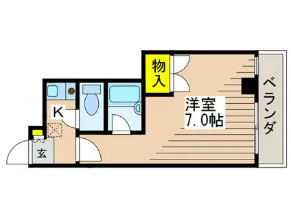 平岡マンション(1K/4階)の間取り写真