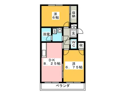 SUNCITY・HIKOTA A-1(2DK/1階)の間取り写真