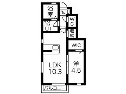 FIORETTO(1LDK/1階)の間取り写真