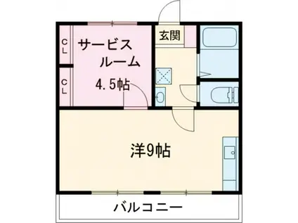 横山町APARTMENT(ワンルーム/1階)の間取り写真