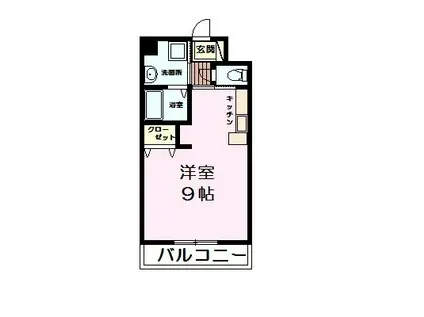アンクレージュ・KAZ(ワンルーム/6階)の間取り写真