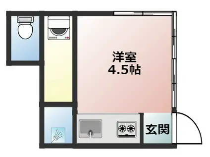 小崎アパート(ワンルーム/2階)の間取り写真