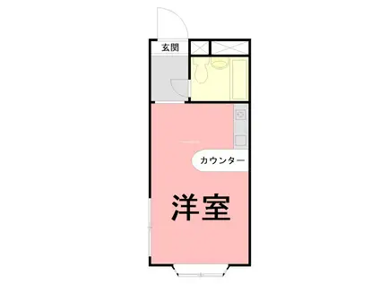 ベルピア茅ヶ崎(ワンルーム/2階)の間取り写真