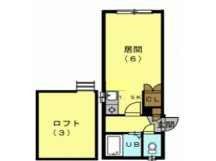 プレール札幌(1K/2階)の間取り写真