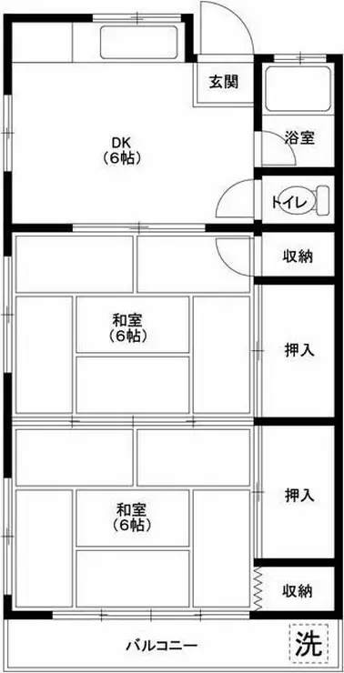 晴美荘 2階階 間取り