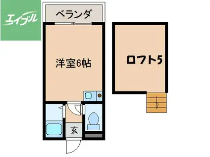 ヴィラ173(ワンルーム/3階)の間取り写真