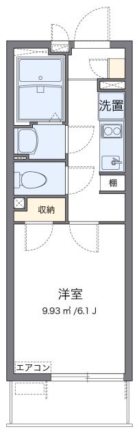 クレイノ翠(1K/1階)の間取り写真