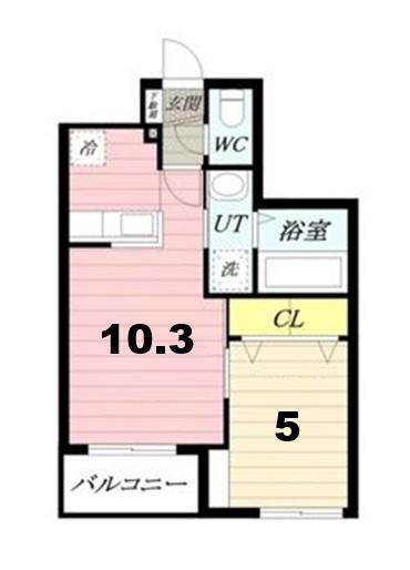 PERFECT PARTNER RESIDENCE A棟(1LDK/3階)の間取り写真