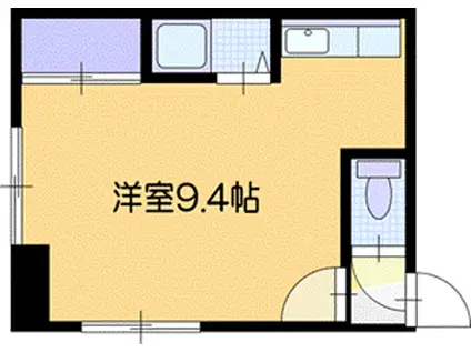 コーポ希望ヶ丘B(ワンルーム/1階)の間取り写真