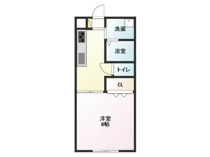 WHITE LOTUS(1K/1階)の間取り写真