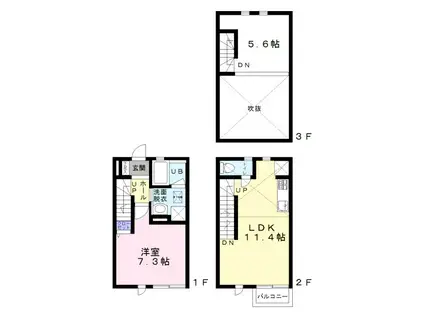 VILLETTA(2LDK/1階)の間取り写真